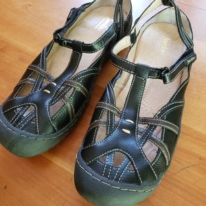 Strappy Jambu Womens Size 10 Black and Brown Shoes